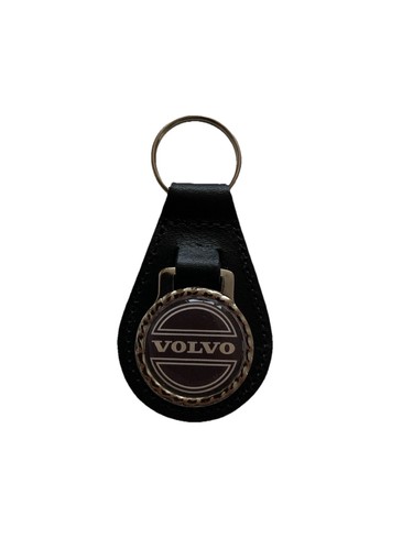 Black leather keyring - , fob