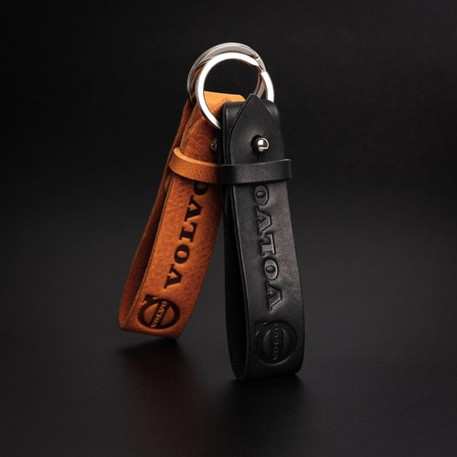 Volvo leather keyring deluxe - leather,
