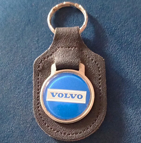 Volvo leather keyring - keyring, 70-80s