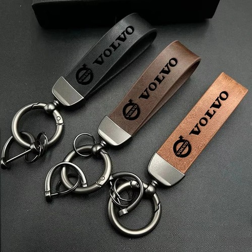 Leather keyring for volvo cars - keyring,