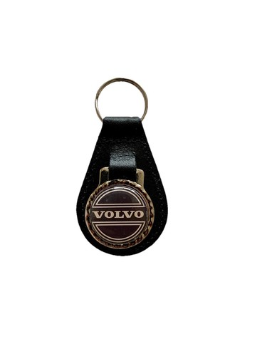 Black leather keyring - , keyring/