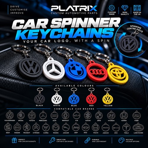 Car spinner keyring custom - car,