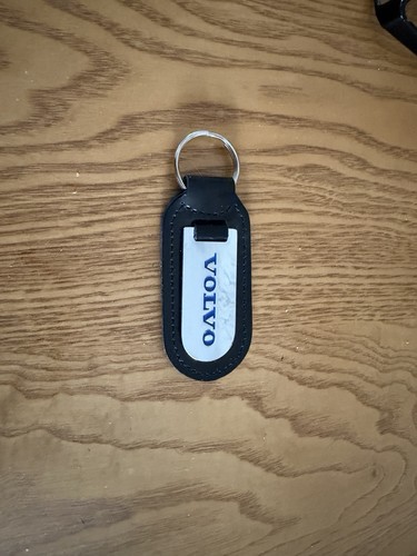 Leather volvo keyring - leather,