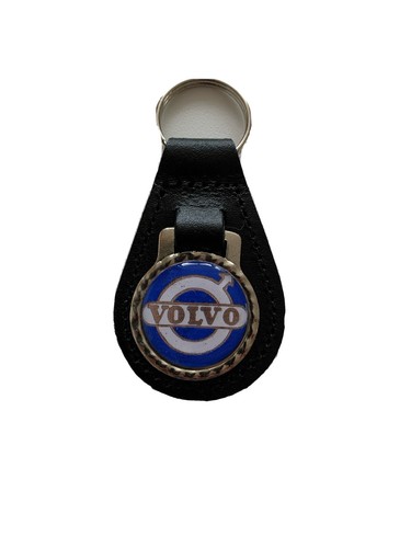 Black leather keyring fob - ,