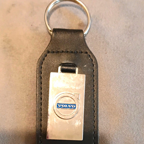 Volvo car keyring black - keyring,