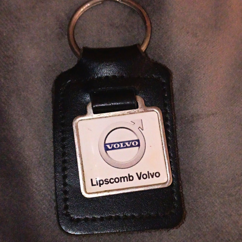 Volvo car keyring black - keyring,
